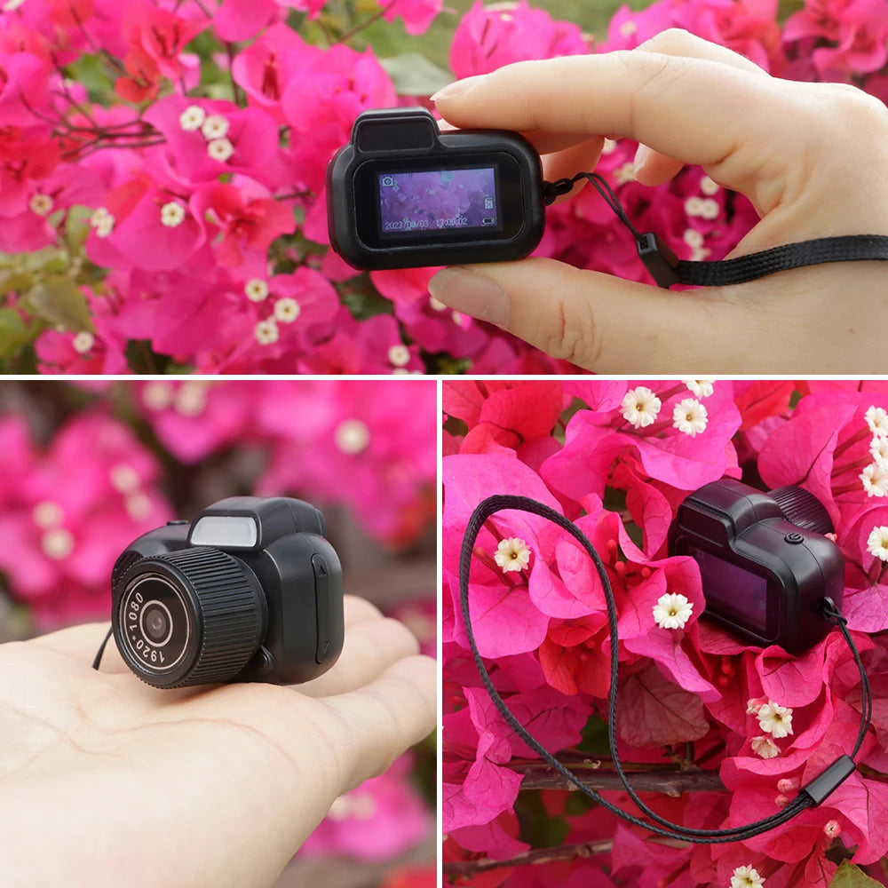 Mini Retro Cam With Flash Lamp And Battery Dock Portable