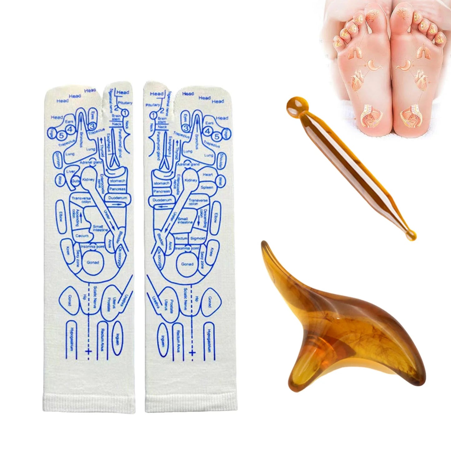 Foot Massage Socks Reflexology Foot Point Tool