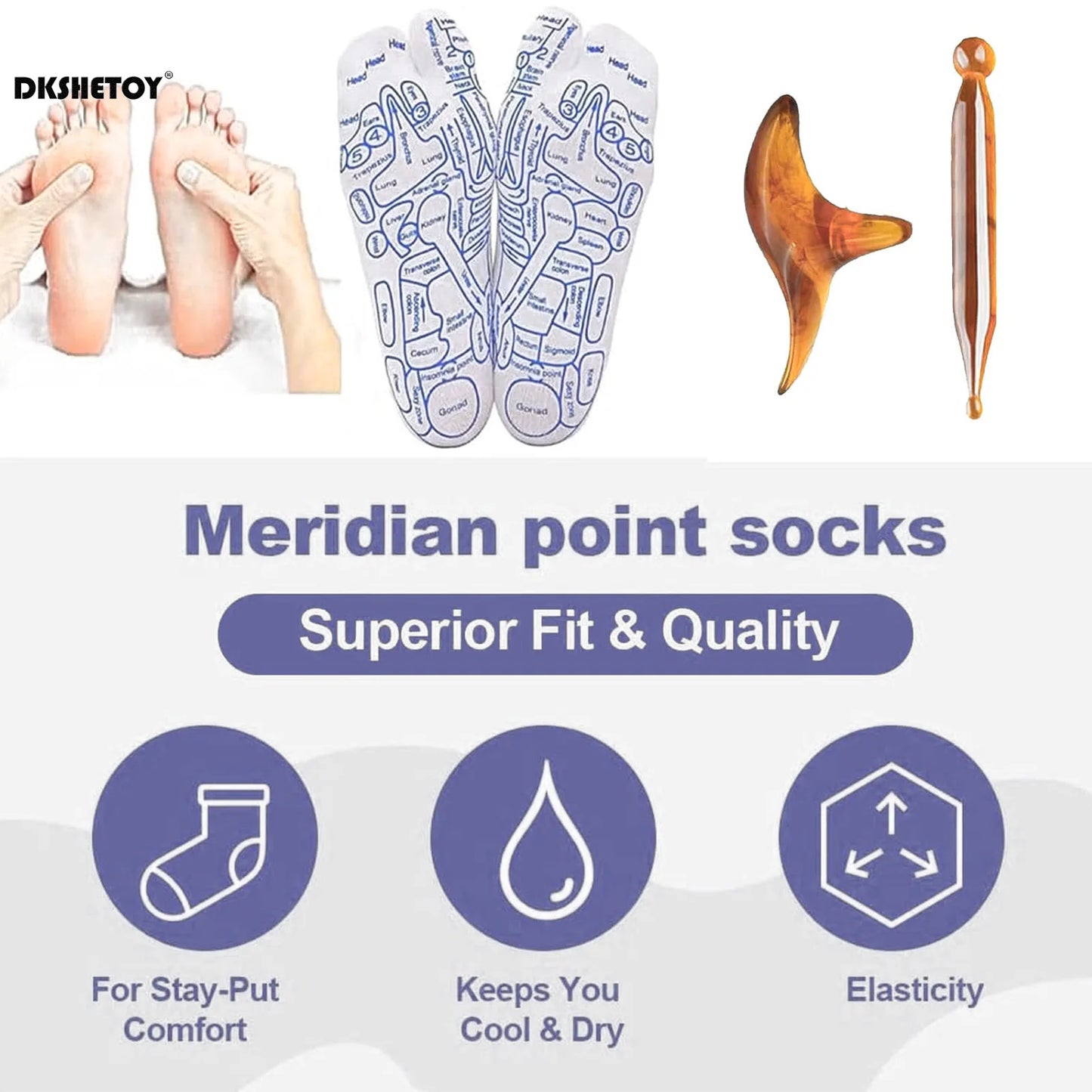 Foot Massage Socks Reflexology Foot Point Tool
