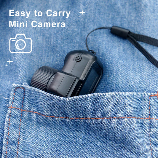 Mini Retro Cam With Flash Lamp And Battery Dock Portable
