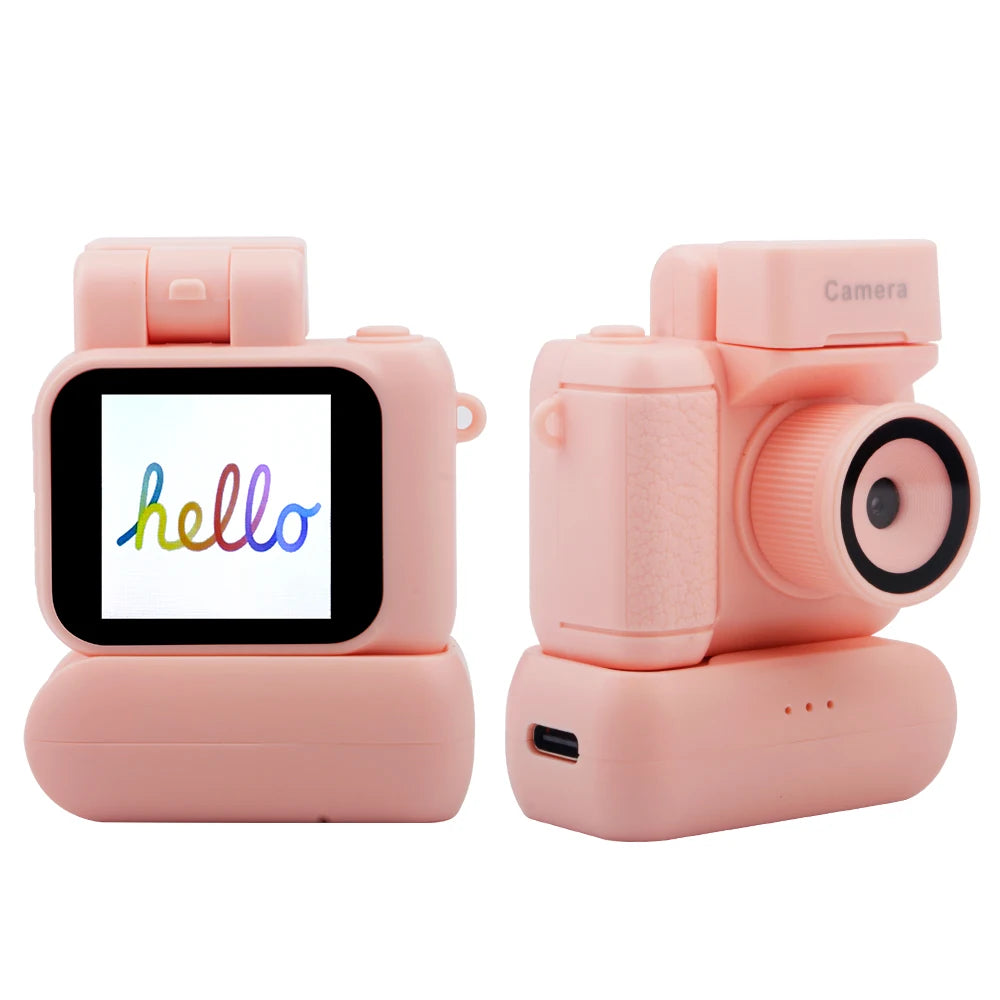 Mini Retro Cam With Flash Lamp And Battery Dock Portable
