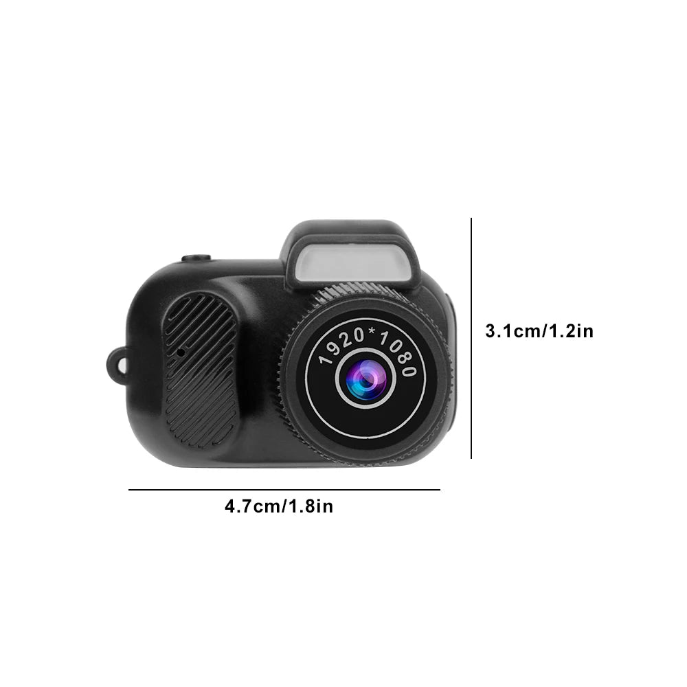 Mini Retro Cam With Flash Lamp And Battery Dock Portable