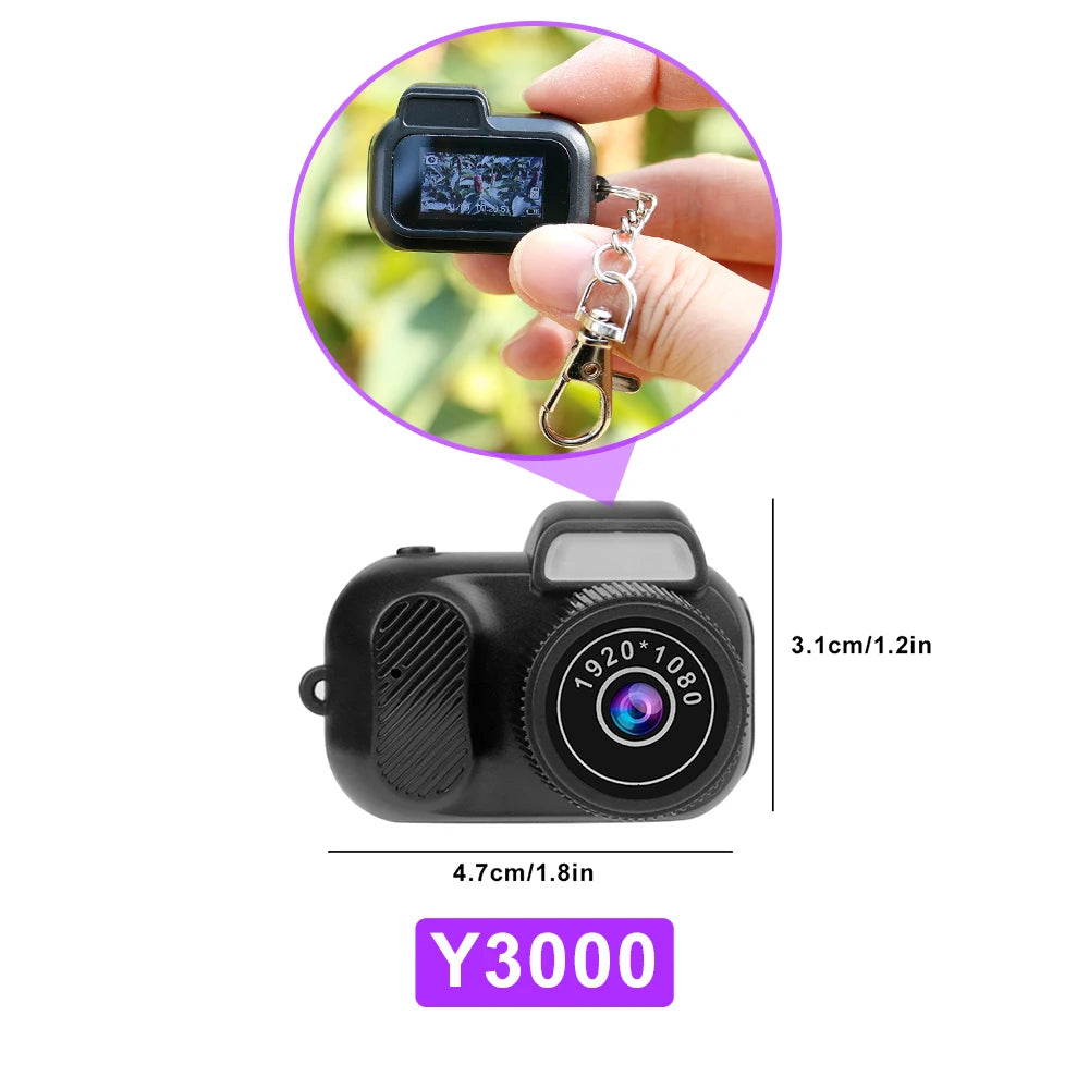 Mini Retro Cam With Flash Lamp And Battery Dock Portable
