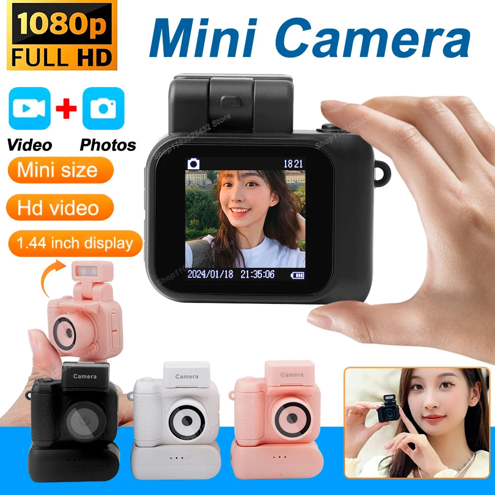 Mini Retro Cam With Flash Lamp And Battery Dock Portable