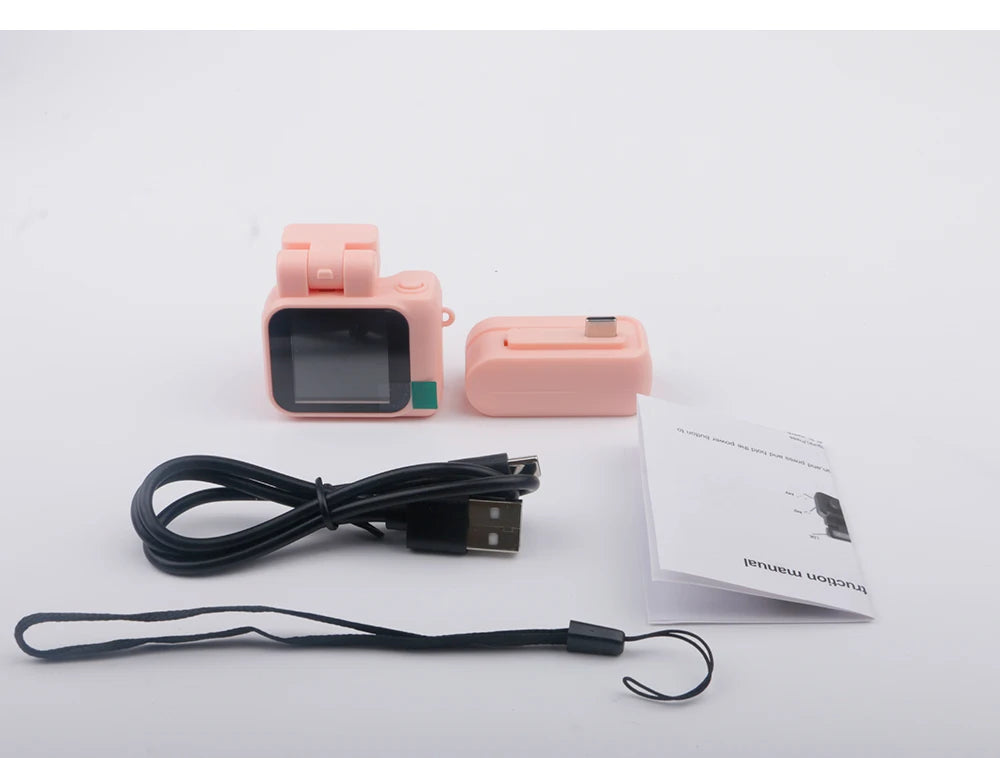 Mini Retro Cam With Flash Lamp And Battery Dock Portable