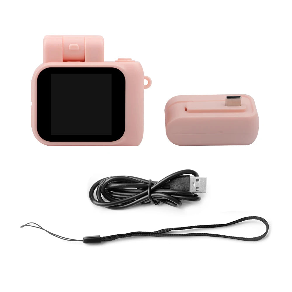 Mini Retro Cam With Flash Lamp And Battery Dock Portable
