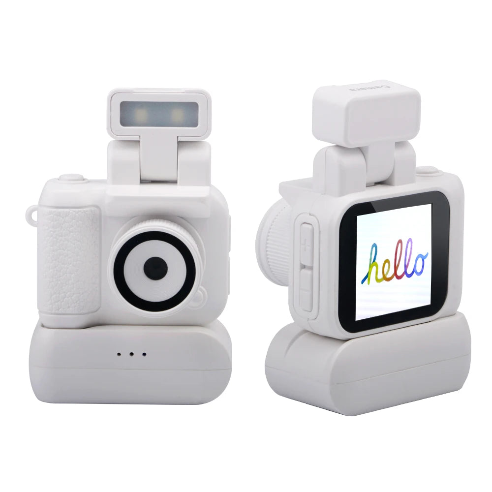 Mini Retro Cam With Flash Lamp And Battery Dock Portable