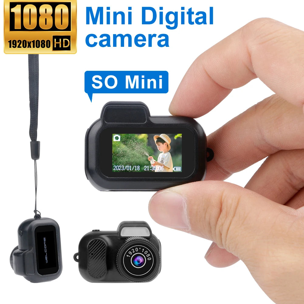 Mini Retro Cam With Flash Lamp And Battery Dock Portable