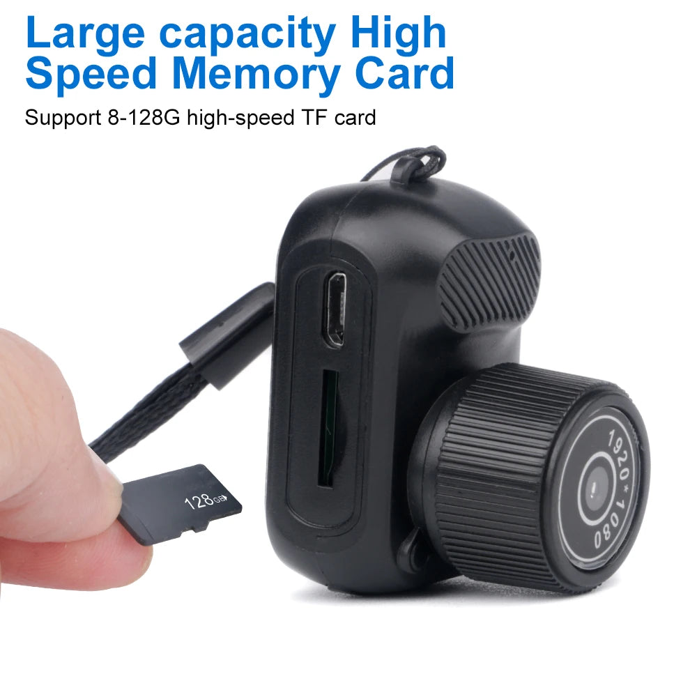 Mini Retro Cam With Flash Lamp And Battery Dock Portable