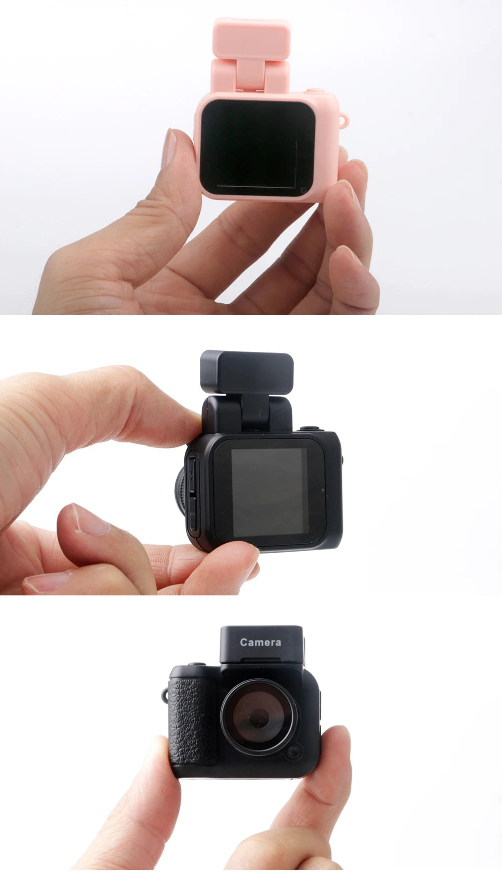 Mini Retro Cam With Flash Lamp And Battery Dock Portable
